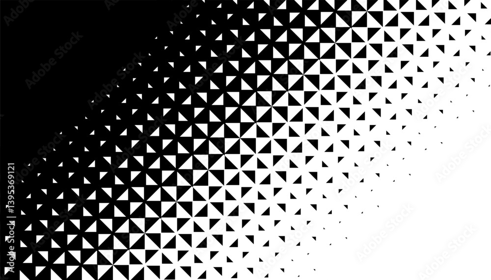 Poster black and white smooth transition pattern of geometric shape in diagonal ways. for sporty background