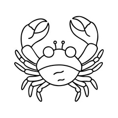 crab icon, crab vector illustration-simple illustration of crab, perfect for crab logos and icons