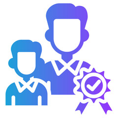 Expert glyph gradient icon