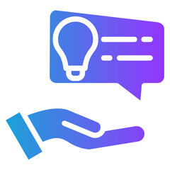 Advice glyph gradient icon
