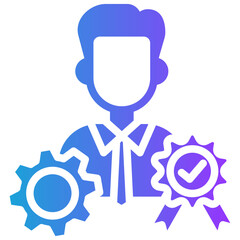 Experience glyph gradient icon