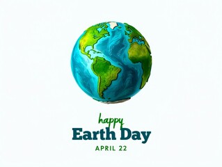 Earth day concept. 3d eco friendly design. Earth map shapes with trees water and shadow.