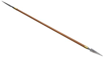 Isolated Ancient Spear Weapon