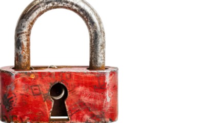 Padlock, isolated on white background.