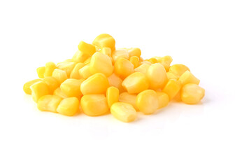 sweet corn seeds isolated on white background