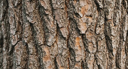 Fototapeta premium Intricate Tree Bark Texture: Close-Up of Rugged, Aged Wood Surface