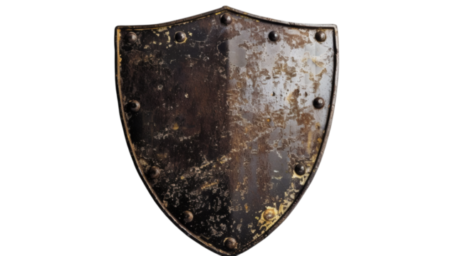 IT security shield isolated on white