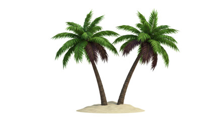 Isolated Pair of Palm Trees