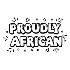 Proudly African graphic design
