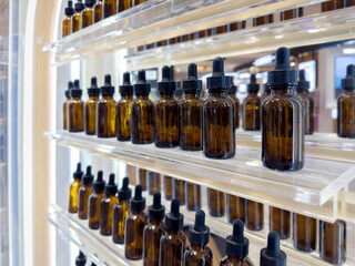 choosing perfumes and home fragrances in the store