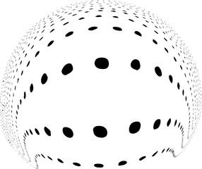 Abstract dotted mesh with soft blobby shape and arc structure featuring digital curved texture.