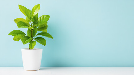 A beautiful green plant in a clean white pot perfectly suited for minimalist budgeting and modern decor