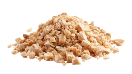 carashed meal, isolated on white bac