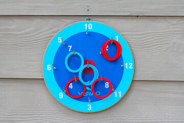 Hookey board game on outside wall