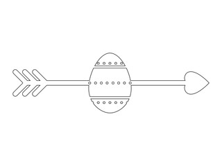 Easter Egge Arrow Lineart