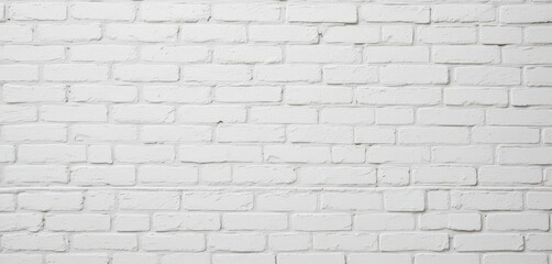 Obraz premium Plain White Brick Close up of Wall Pattern, Neutral Background, Perfect for Website Layouts and Photography Backdrops