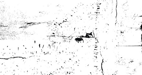 Background of black and white texture. Abstract monochrome pattern of spots, cracks, dots, chips. Grunge texture is black and white. 