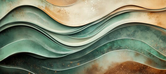 Obraz premium Abstract background with soft lines and dull blue and grey geometric shapes 