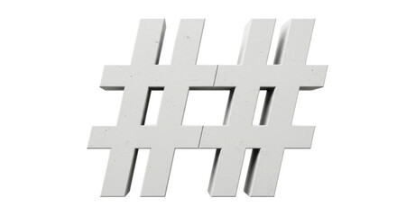 Isolated Hashtag