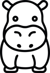 hippopotamus silhouette vector art design.