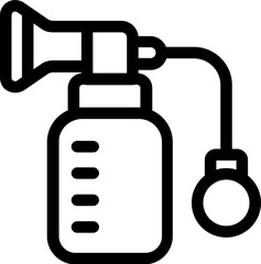 Manual  breast pump illustration icon 