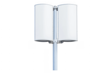 Blank Vertical Pole Sign with Dual Panels Streets Marketing Solution on Transparent Background