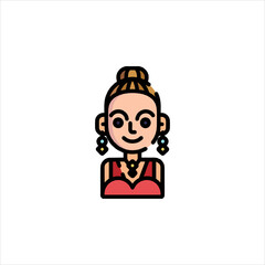 girl with headphones