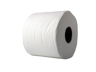 Roll of white toilet paper, isolated 