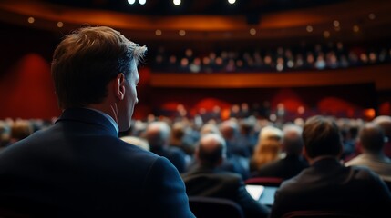 Business Conference Attentive Audience Listening to Speaker.