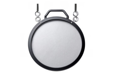 Designing a Blank Round Wall-Mounted Sign for Retail Branding Displays on Transparent Background