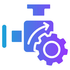 Engine glyph gradient icon