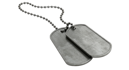 Isolated Military Dog Tags