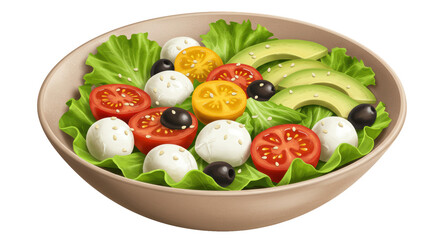 Isolated Fresh Salad Bowl