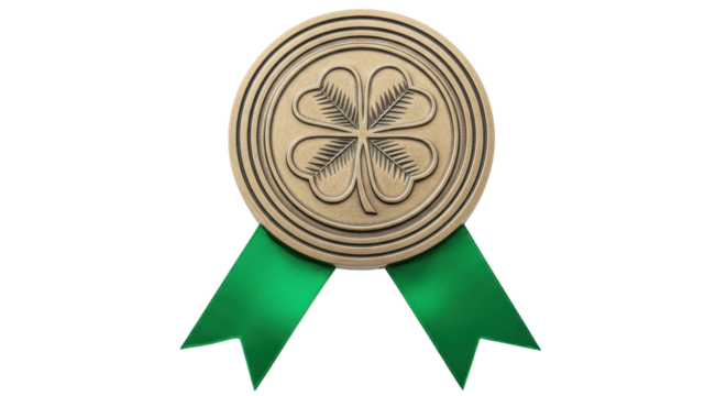 Isolated Medal with Clover