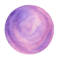 Watercolor Purple Circle Abstract Design