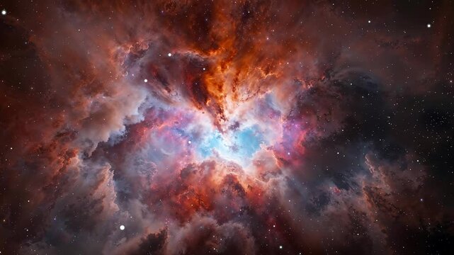 a cloud of gas around a supernova - space video illustration