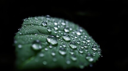 Dew drops on a leaf (1)