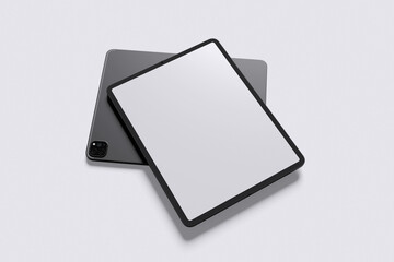 Tablet with white screen for mockup template