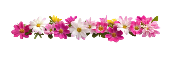 PNG Feminine flower arrangment border flowers blossoms petals.
