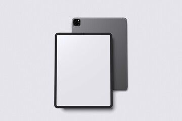 Tablet with white screen for mockup template