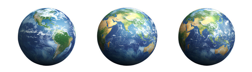 Earth globe with a transparent background