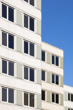 Building Facade Detail with Blue Sky