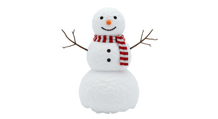 Isolated Cartoon Snowman