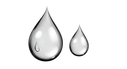 Isolated Water drops