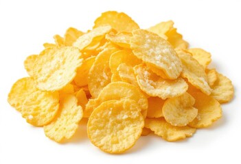  Close up of Salt and Vinegar Chips on a White Surface Sharp and Tasty