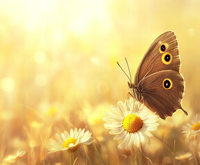 Fototapeta premium Beautiful butterfly, butterfly on flower, butterfly in spring