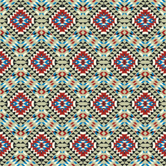 American tribal ethnic native pattern seamless.Traditional Navajo,Aztec,Apache,Southwest and Mexican style fabric pattern.Abstract vector motif pattern.For fabric,clothing,blanket,woven,wrap,decorate.