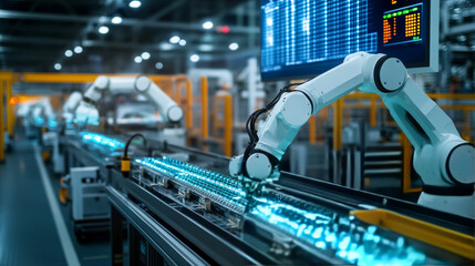 Intelligent robotic arm on unmanned factory production line