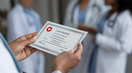 First Aid Certification Card Close-Up Detail