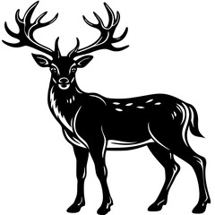 Fototapeta premium deer silhouette vector